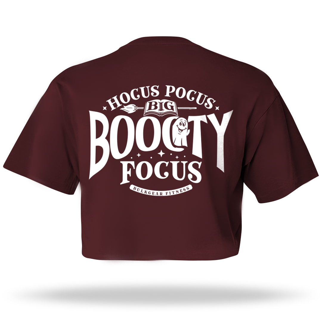 "BOOOTY FOCUS" Finisher Crop (BURGUNDY)