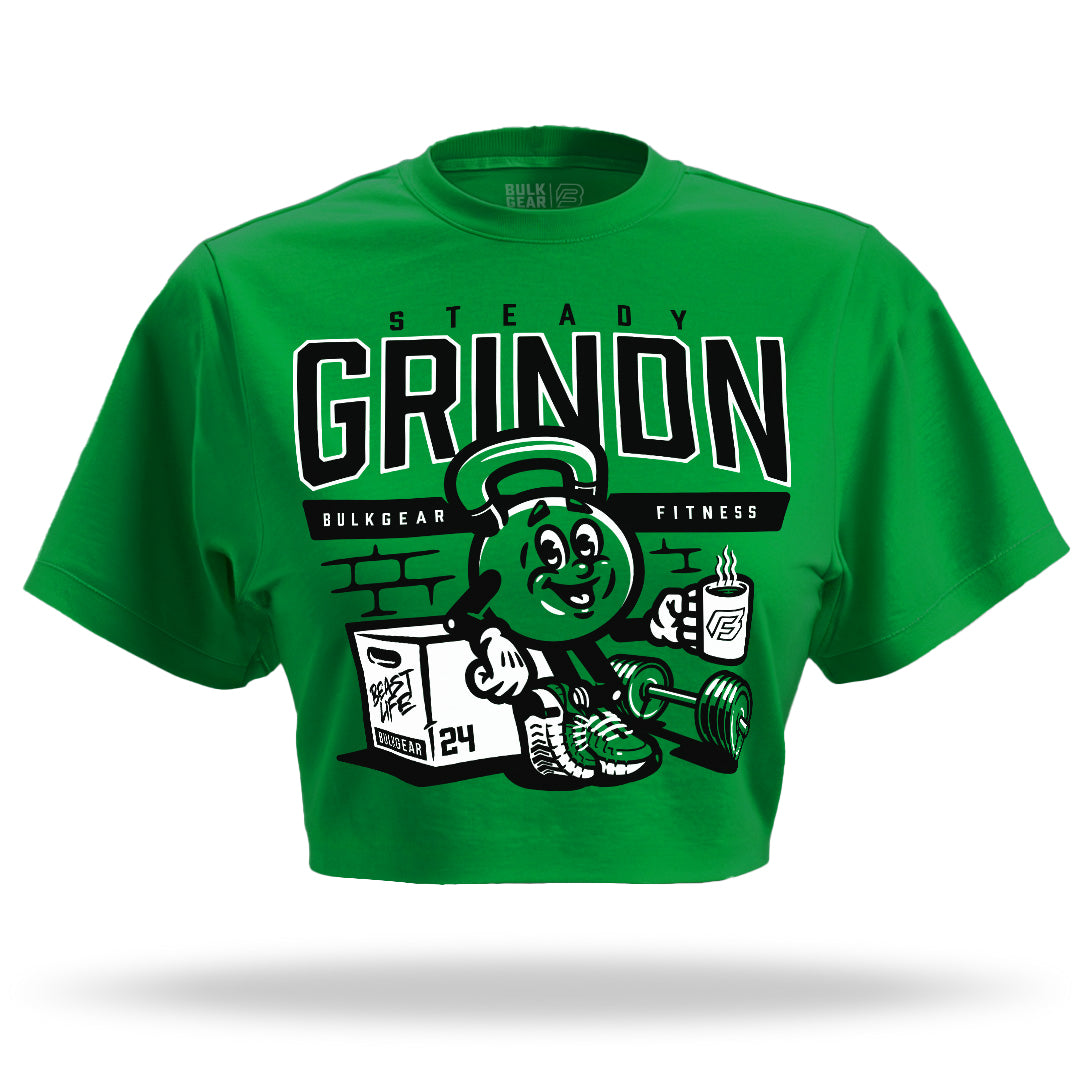 "KENNY KETTLEBELL" Raw Edge Crop (KELLY GREEN)