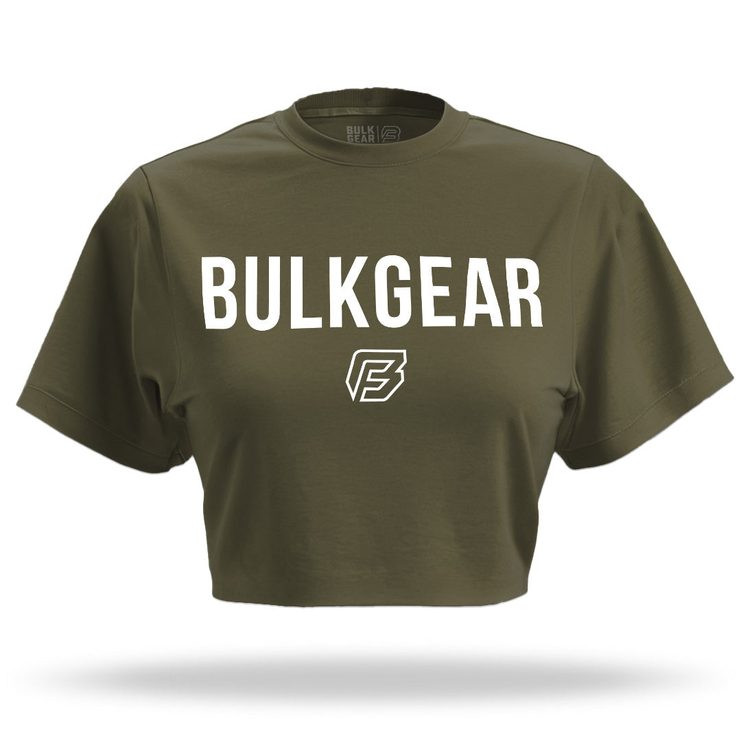 "LOGOMARK" Crop Top (MILITARY)