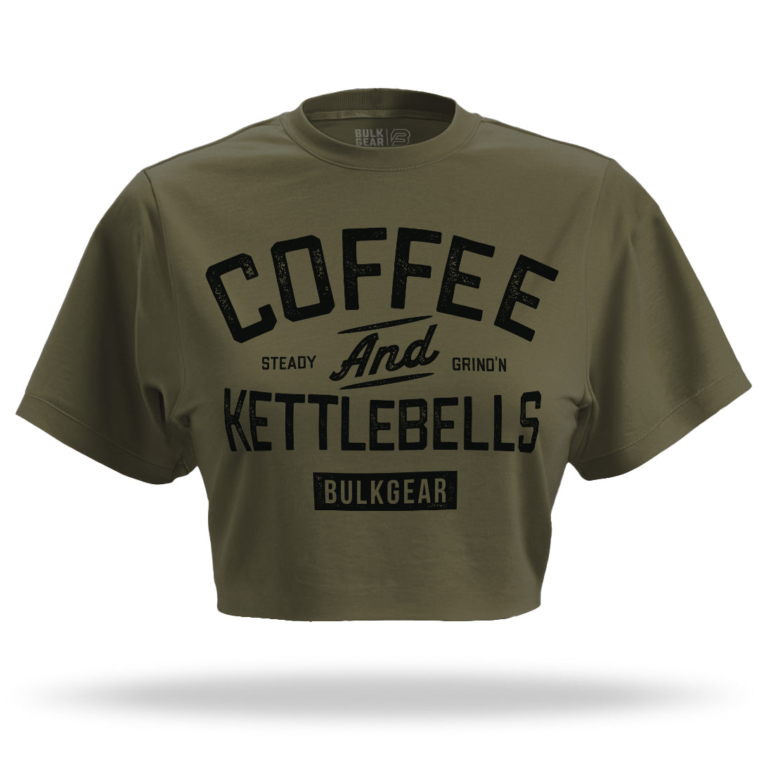 "STEADY GRIND'N" Crop Top (MILITARY)