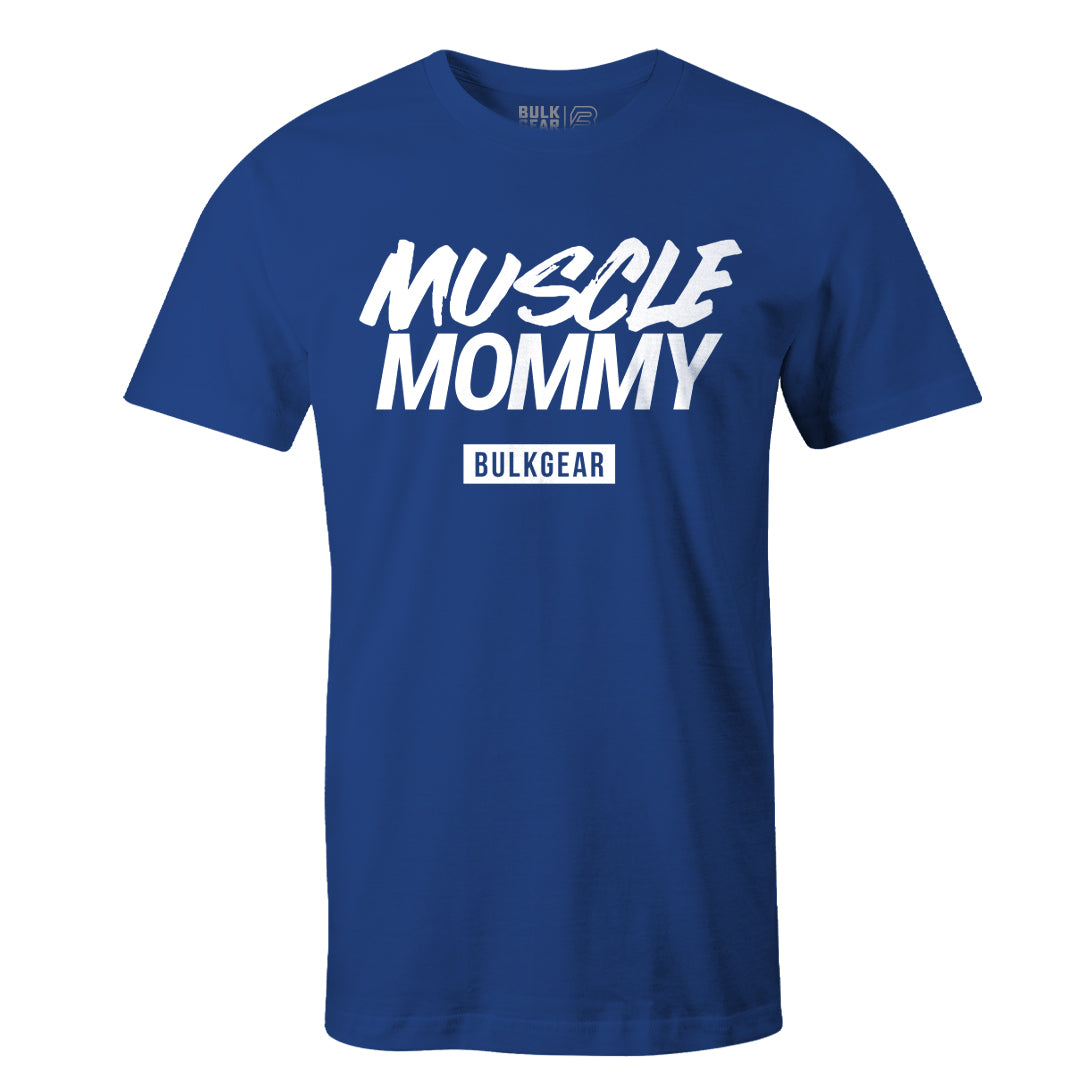 "MUSCLE MOMMY" Uni-Flex Tee (COOL BLUE)