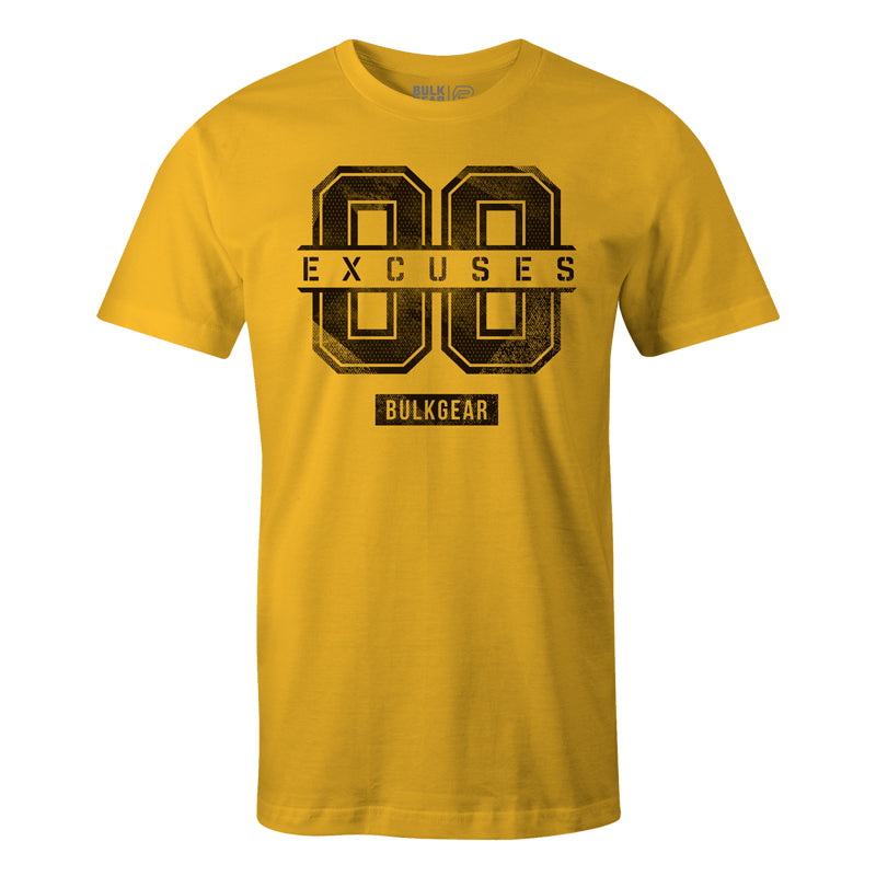 "00 EXCUSES" Uni-Flex Tee (GOLD)