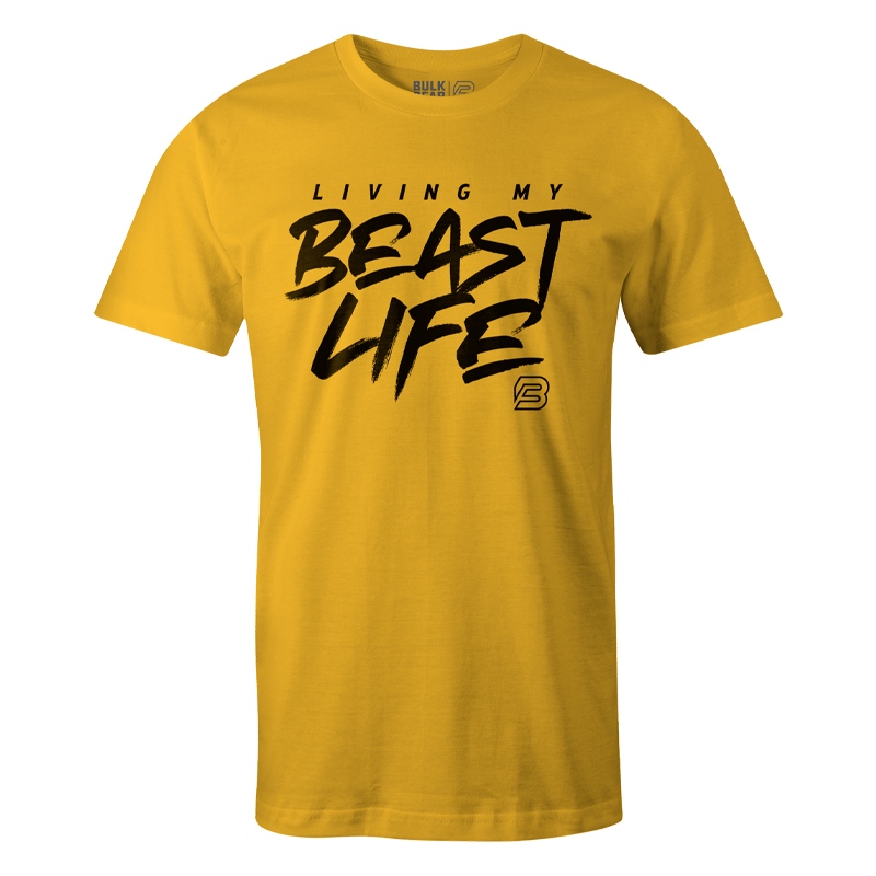 "LIVING MY BEAST LIFE" Uni-Flex Tee (GOLD)