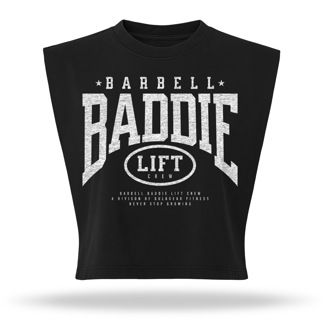 "ARCHED" MUSCLE CROP (TRUE BLACK)