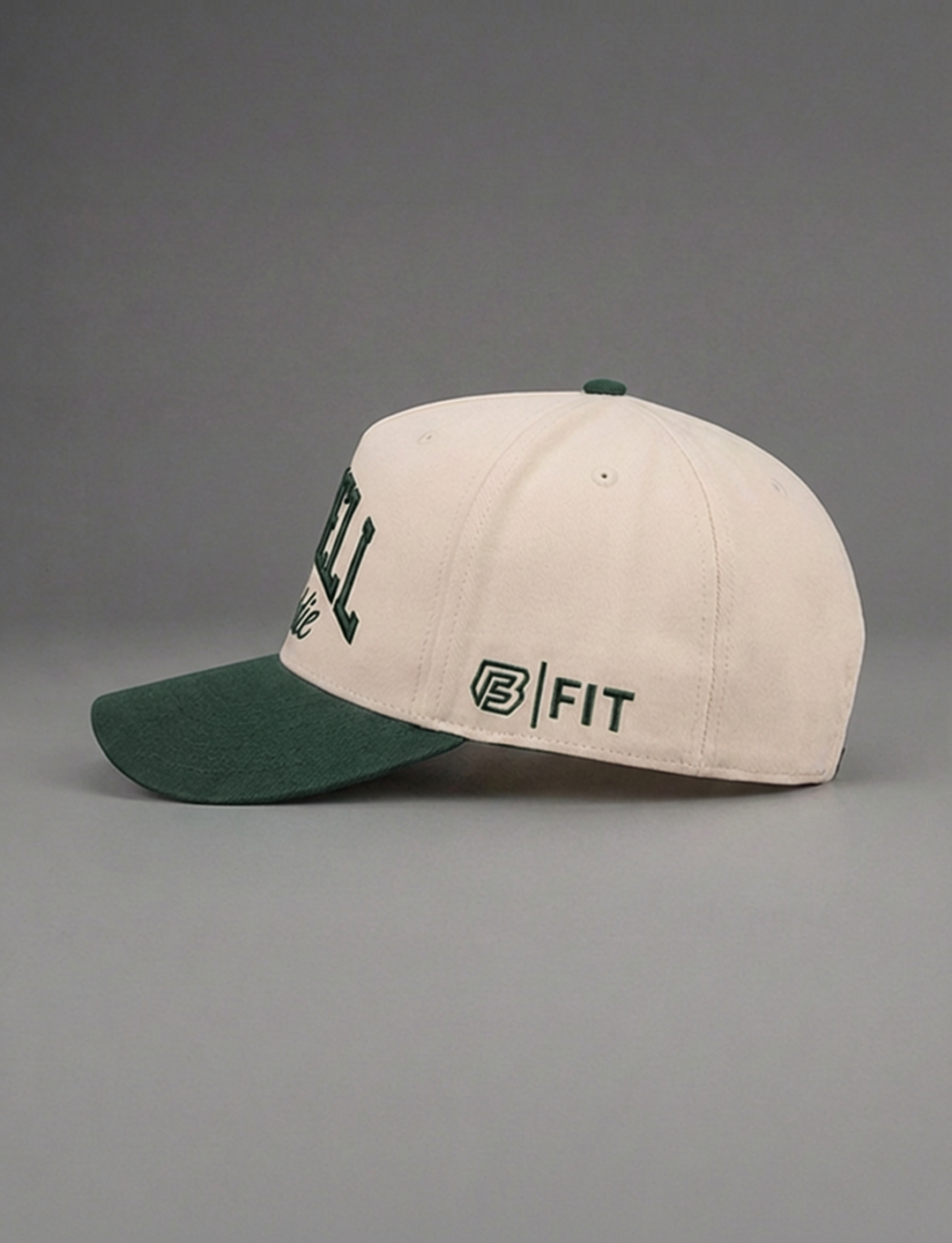 BARBELL BADDIE  HAT (NATURAL w/ FOREST)