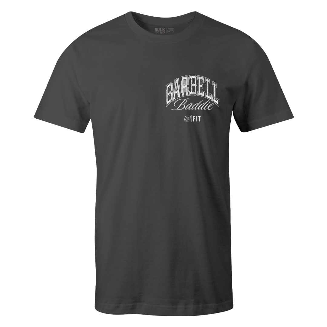 "BARBELL BADDIE" Uni-Flex Tee (CARBON)