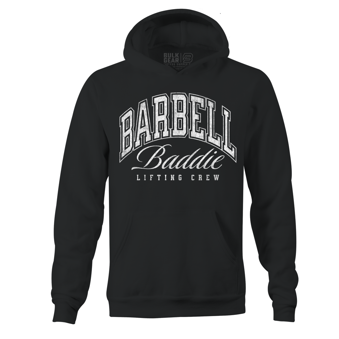 "BARBELL BADDIE" Uni-Flex Hoodie (BLACK)