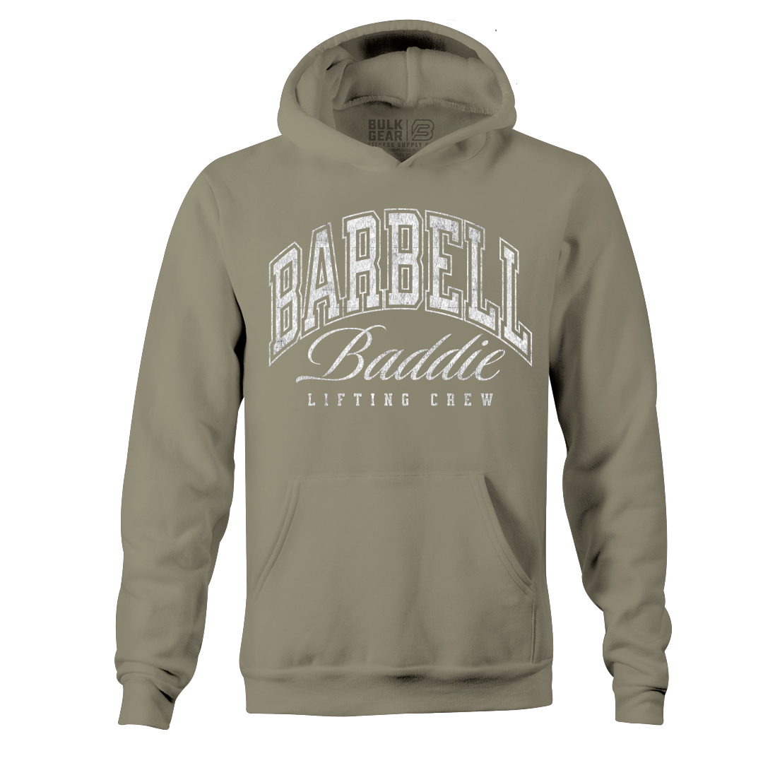 "BARBELL BADDIE" Uni-Flex Hoodie (SAND)