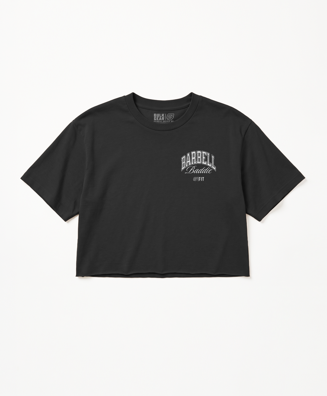"BARBELL BADDIE" Crop Top (BLACK)