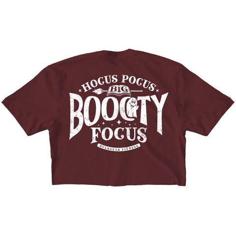 "BOOOTY FOCUS" Finisher Crop (BURGUNDY)