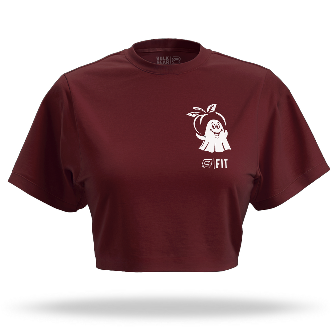 "BOOOTY FOCUS" Finisher Crop (BURGUNDY)