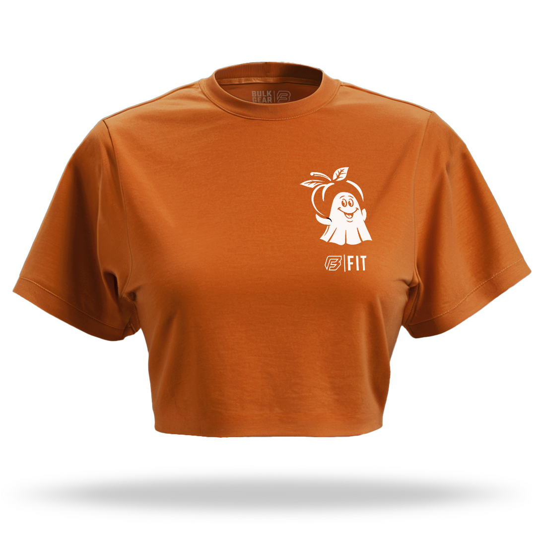 "BOOOTY FOCUS" Crop Top (PUMPKIN)