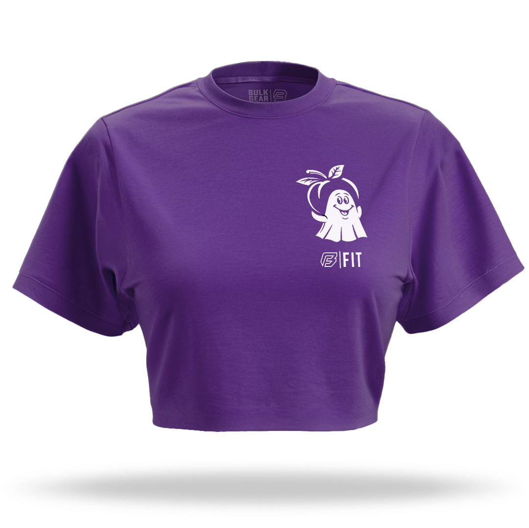 "BOOOTY FOCUS" Crop Top (BERRY)
