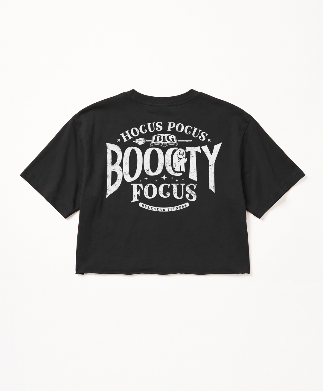 "BOOOTY FOCUS"  Crop Top (BLACK)