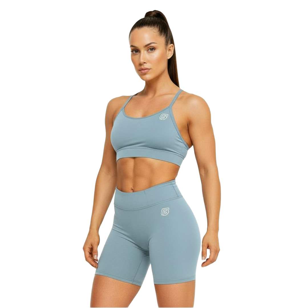 "IMPACT BRA AND FREE SHORT" (CELESTE)