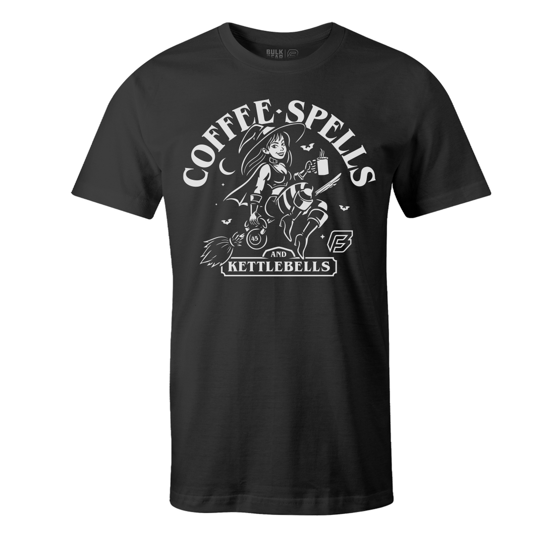 "COFFEE SPELLS" Uni-Flex Tee (BLACK)