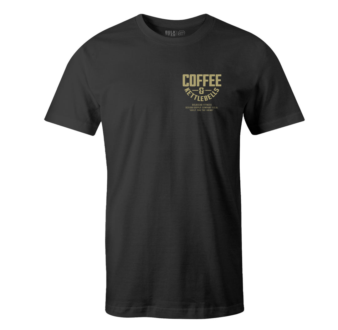 "COFFEE & KETTLEBELLS" Uni-Flex Tee (BLACK)
