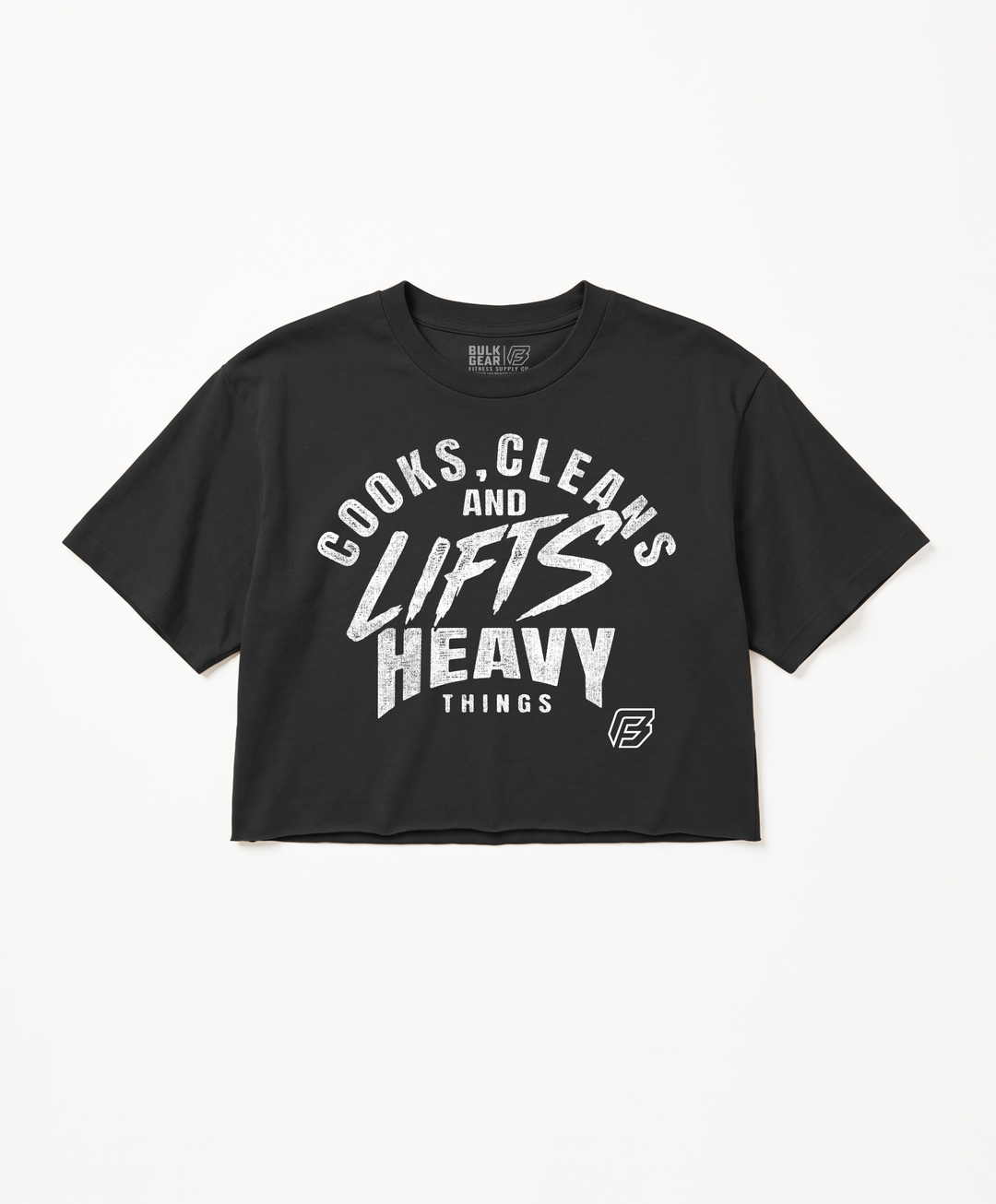 "COOKS AND CLEANS" Crop Top (BLACK)