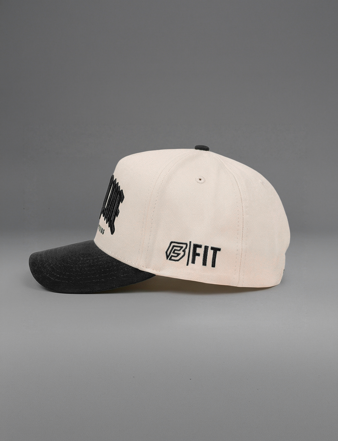 DOE BLACKLETTER HAT (KHAKI w/ BLACK)