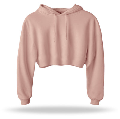 "ESSENTIALS" Crop Hoodie (DUSTY PINK)