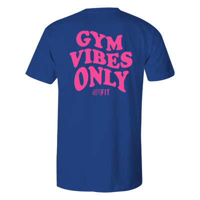 "GYM VIBES ONLY" Uni-Flex Tee (ROYAL)