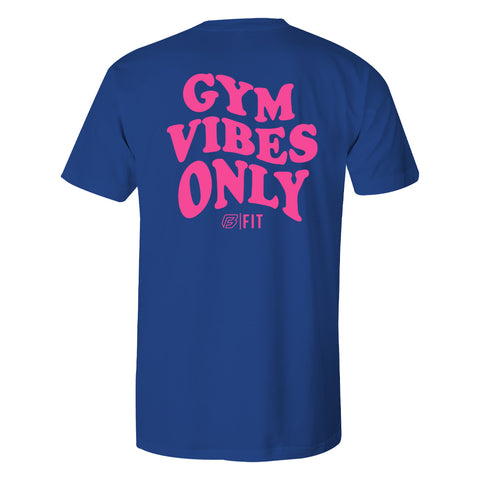 "GYM VIBES ONLY" Uni-Flex Tee (ROYAL)