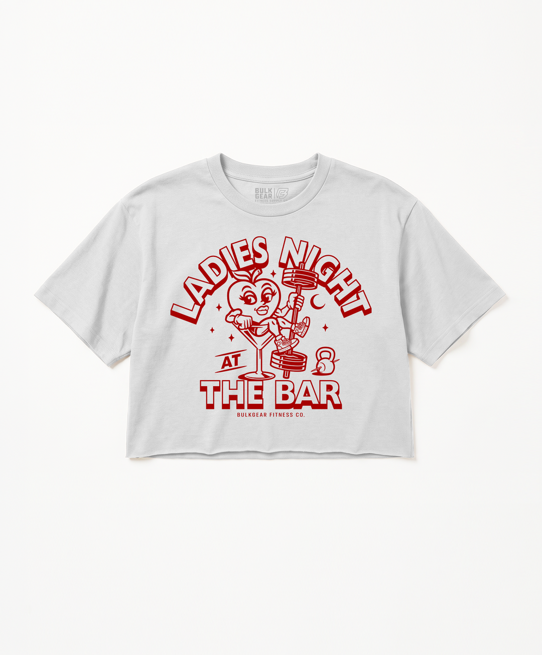 "LADIES NIGHT" RAW EDGE CROP (WHITE)