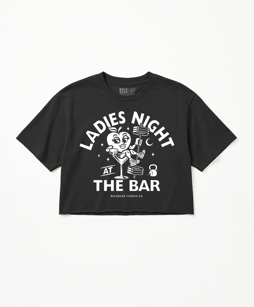 "LADIES NIGHT" RAW EDGE CROP (BLACK)