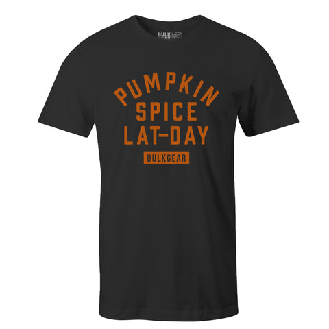 "PUMPKIN SPICE LAT-DAY" Uni-Flex Tee (BLACK)