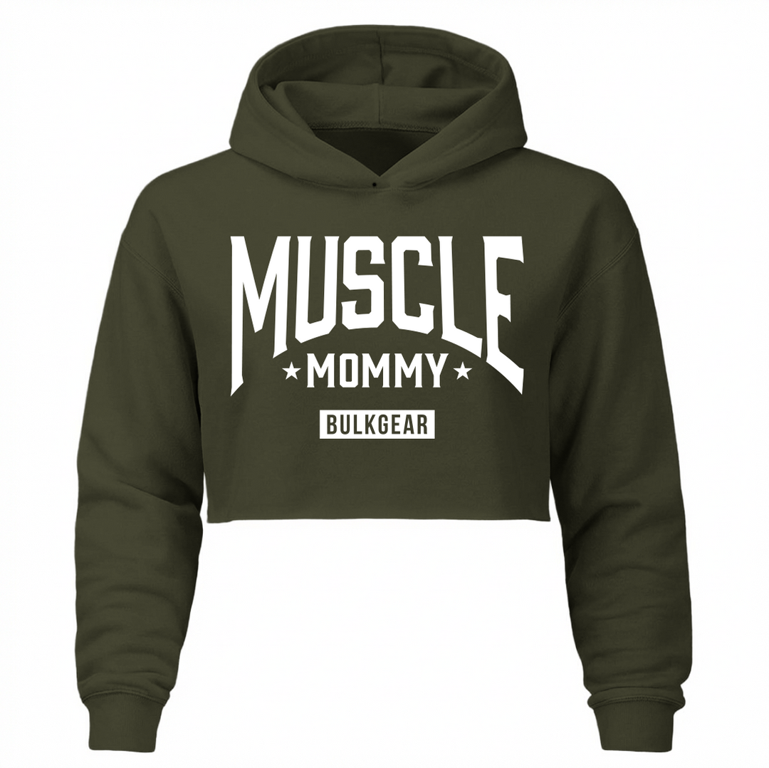 "MM STARS" Hyper Crop Hoodie (MILITARY)