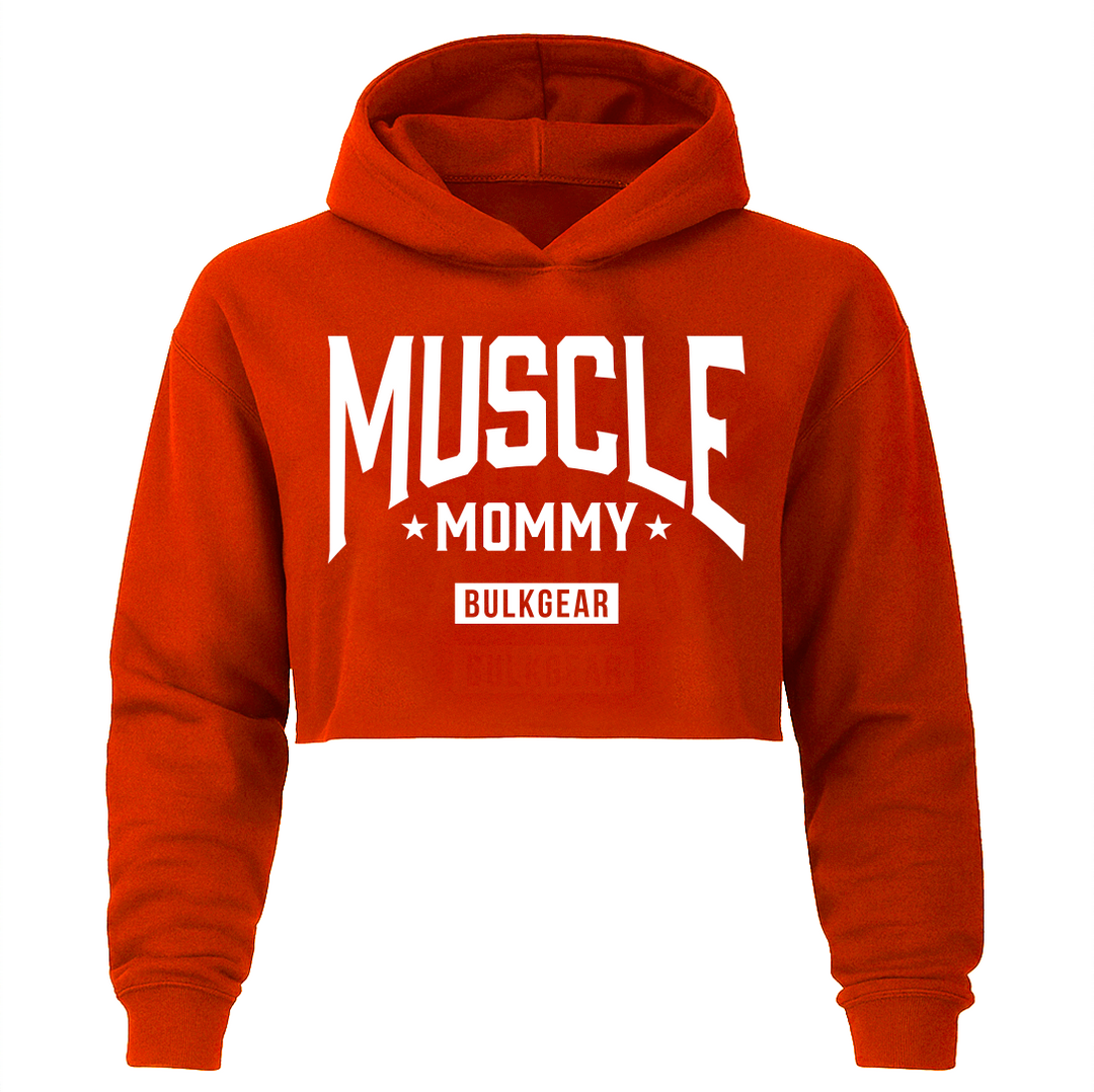 "MM STARS" Hyper Crop Hoodie (RED)