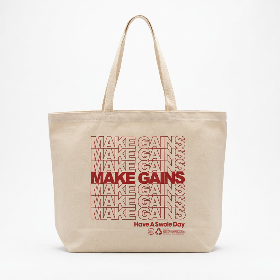 MAKE GAINS (TOTE) CANVAS