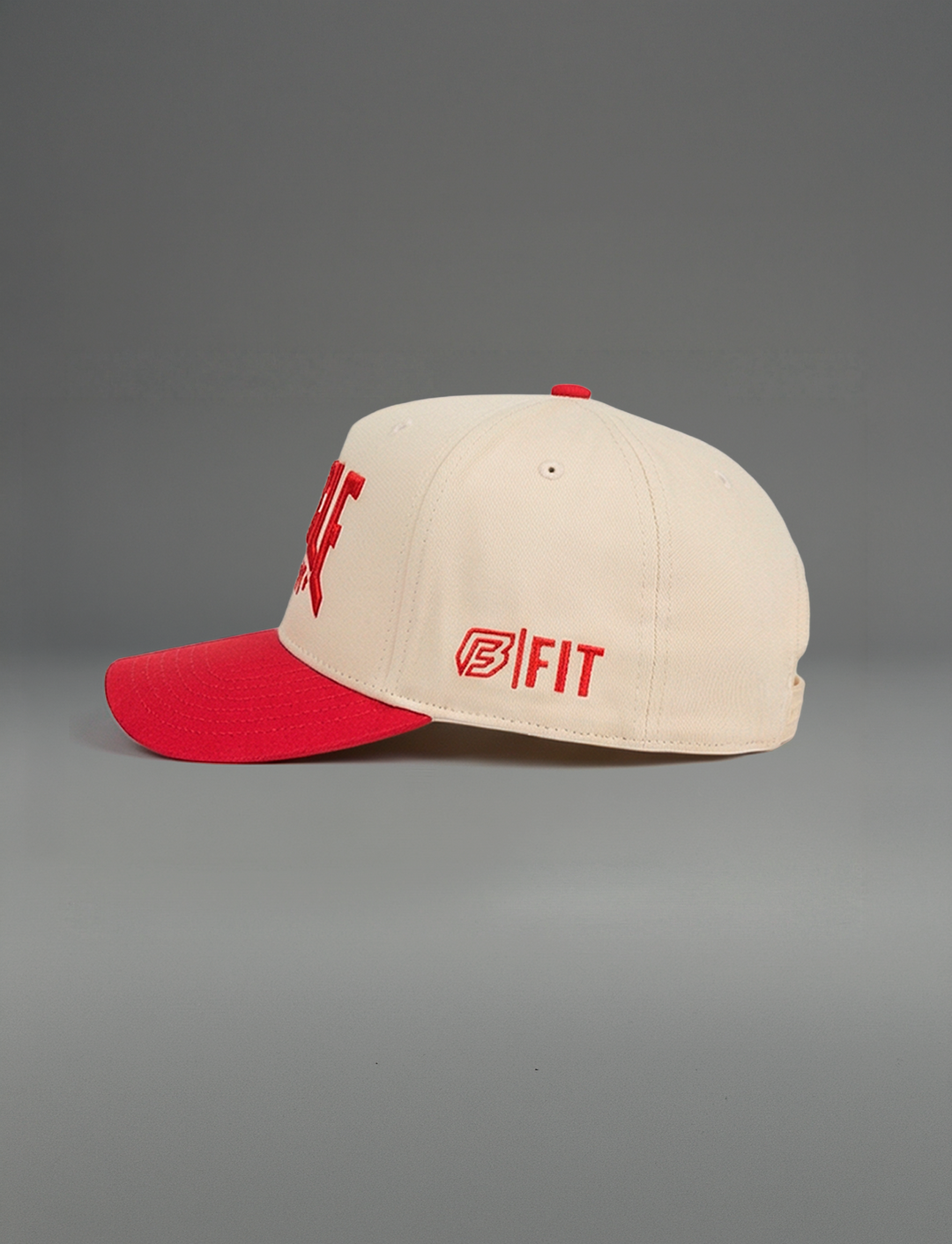 MUSCLE MOMMY (KHAKI w/ RED)