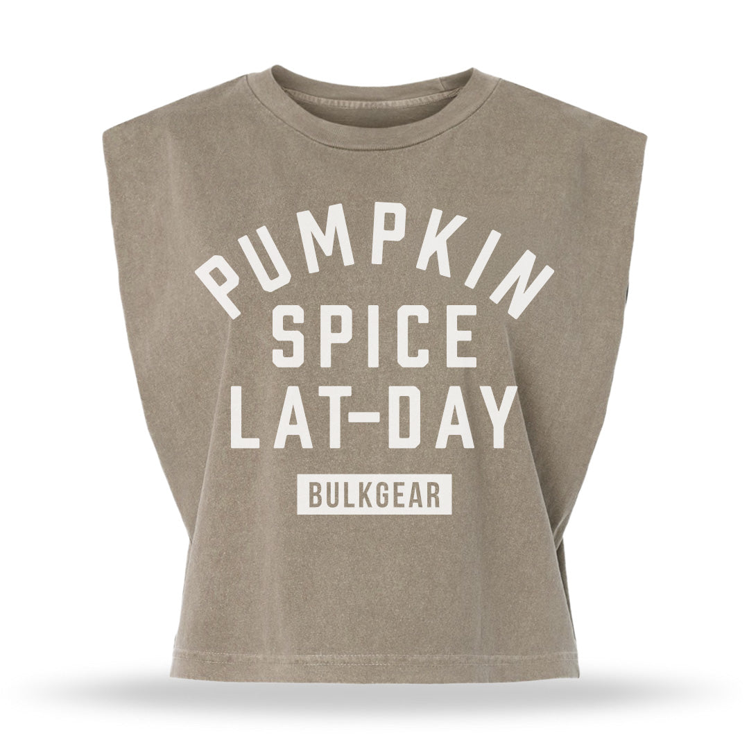 "PUMPKIN SPICE LAT-DAY" MUSCLE CROP (SADDLE)