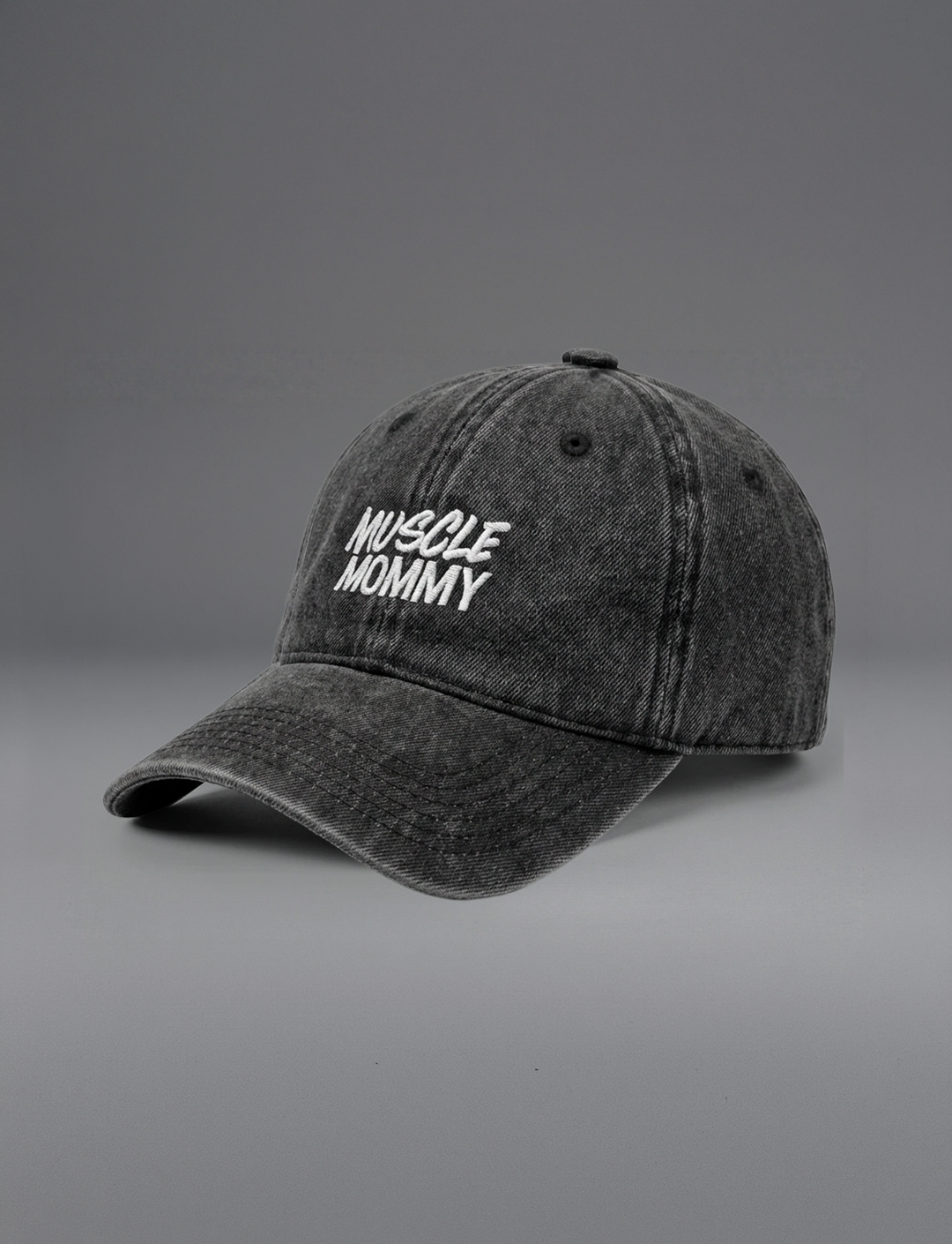 "MUSCLE MOMMY" Dad Hat (BLACK WASH)