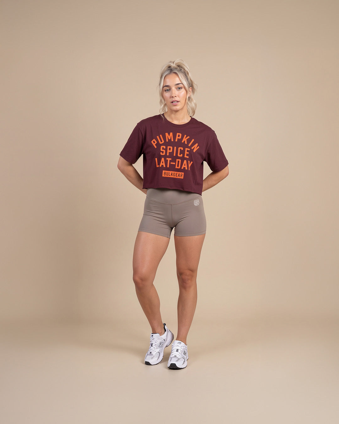 “PUMPKIN SPICE LAT-DAY” CROP TOP (BURGUNDY)