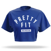 "PRETTY FIT" Raw Edge Crop Top (ROYAL)