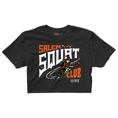 "SALEM SQUAT CLUB" Finisher Crop Top (BLACK)