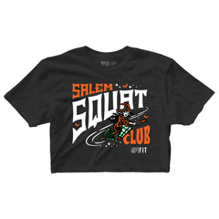 "SALEM SQUAT CLUB" Finisher Crop Top (BLACK)