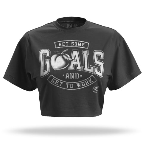 "SET SOME GOALS"Raw Edge Crop (CARBON) XL Only (1 left)