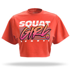 "SQUAT GIRL SUMMER" Crop Top (WATERMELON)