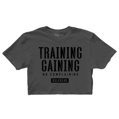 "TRAINING AND GAINING" Finisher Crop (CARBON)