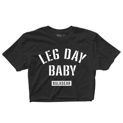 "LEG DAY BABY" Finisher Crop (BLACK)