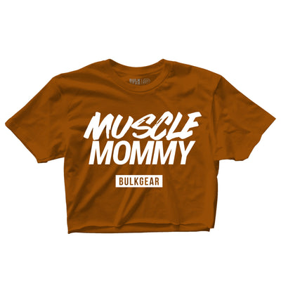 "MUSCLE MOMMY" Crop Top (PUMPKIN) XL ONLY