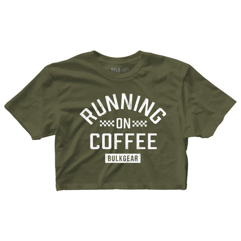 "RUNNING ON COFFEE" Finisher Crop (MILITARY)