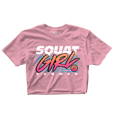 "SQUAT GIRL SUMMER" Crop Top (BLUSH) XL Only
