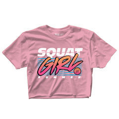 "SQUAT GIRL SUMMER" Crop Top (BLUSH) XL Only