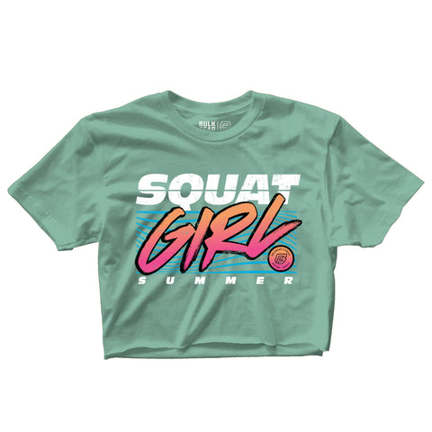 "SQUAT GIRL SUMMER" Crop Top (SEA FOAM) XL ONLY