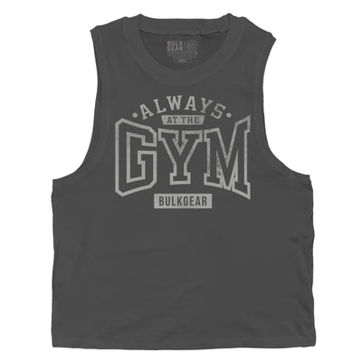 "ALWAYS AT THE GYM" WOMEN'S TANK (CARBON)