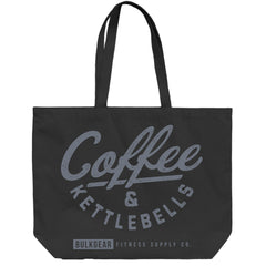 COFFEE AND KETTLEBELLS (TOTE) - BLACK